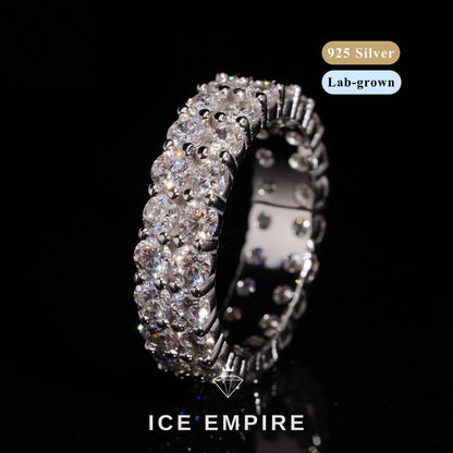 Iced Out 925 Silver Lab Grown Diamond Ring