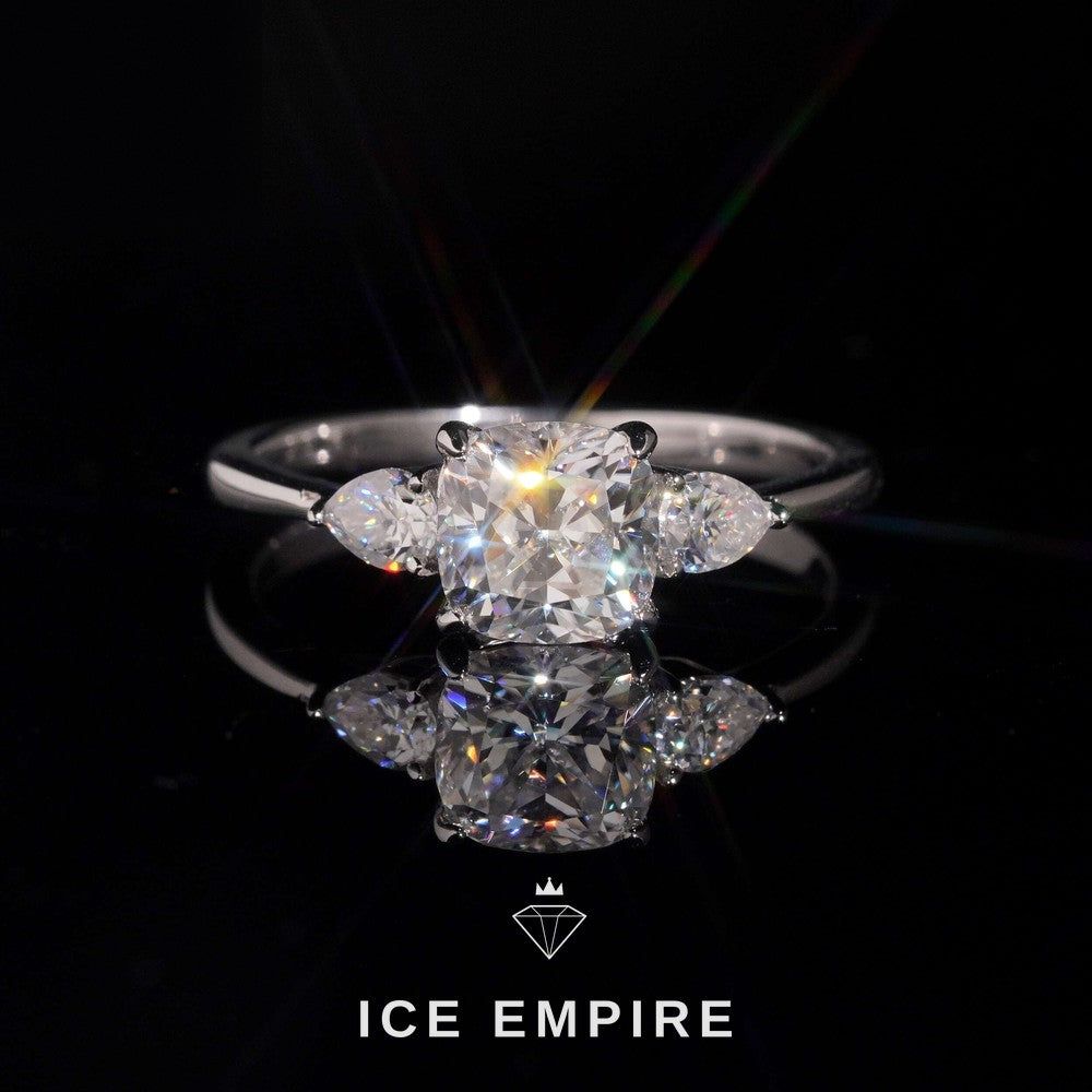 Iced Out Gold Plated Moissanite Wedding Band