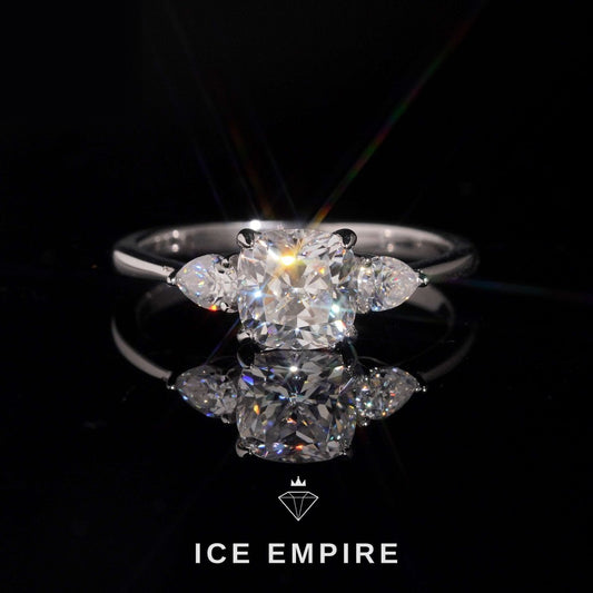 Iced Out Gold Plated Moissanite Wedding Band