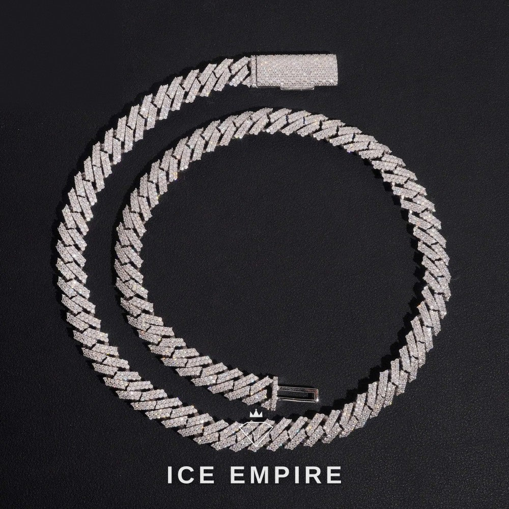 Iced Out Rose Gold Plated Moissanite Cuban Chain
