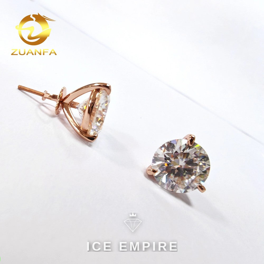 Iced Out Cluster 925 Silver Moissanite Earrings