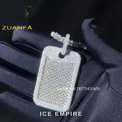 Iced Out Rose Gold Plated Moissanite Pendant