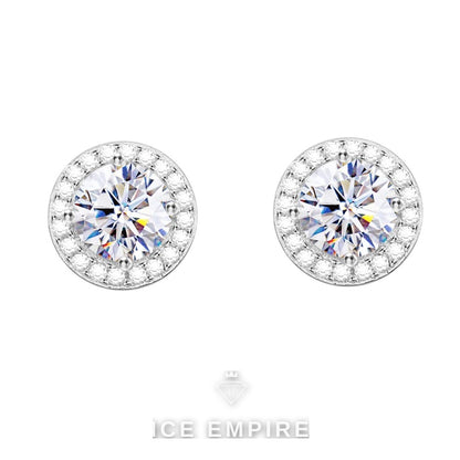 Iced Out 925 Silver Moissanite Earrings