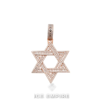 Iced Out Cross 925 Silver Moissanite Tennis Chain