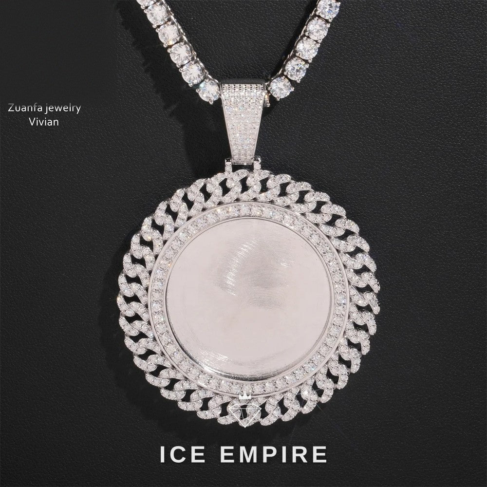 Iced Out Cross 925 Silver Moissanite Pendant
