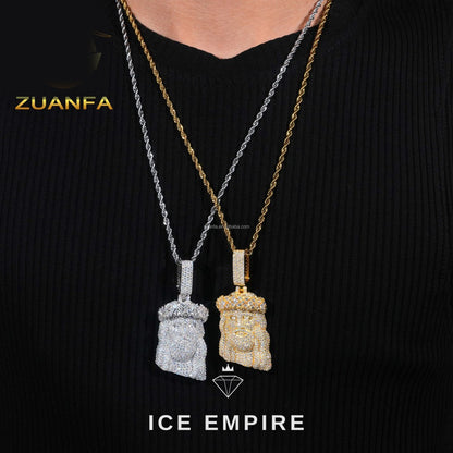 Iced Out 925 Silver Pendant
