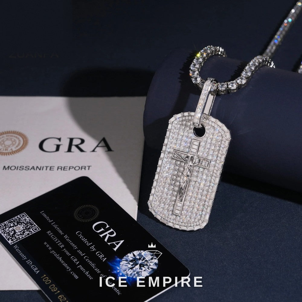 Iced Out 925 Silver Moissanite Pendant