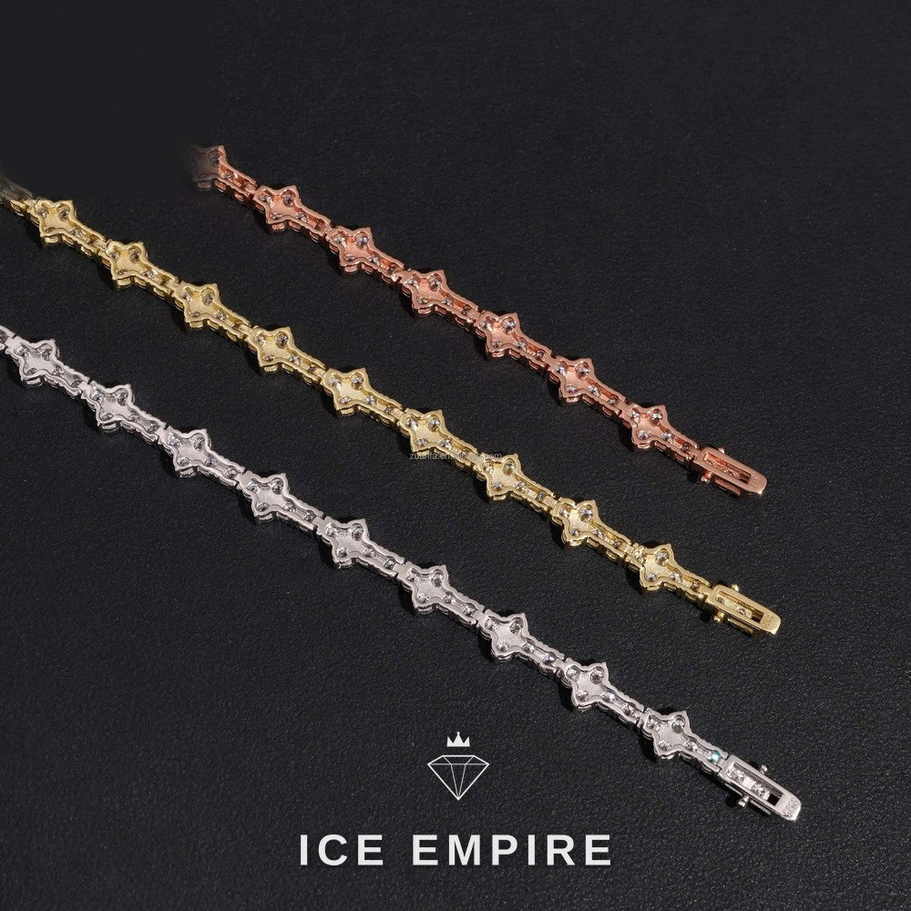 Iced Out 925 Silver Moissanite Tennis Chain