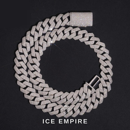 Iced Out Rose Gold Plated Moissanite Cuban Chain
