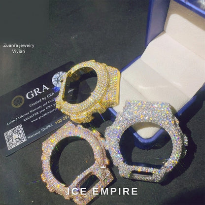 Iced Out 925 Silver Moissanite Watch