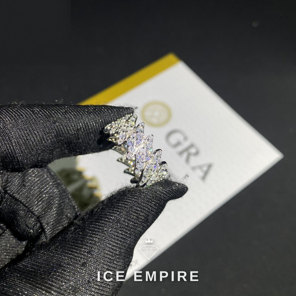 Iced Out 925 Silver Moissanite Cuban Chain