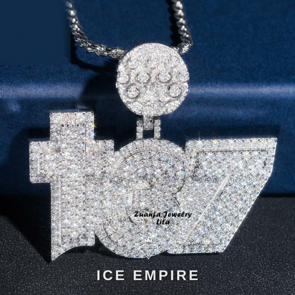 Iced Out 925 Silver Pendant