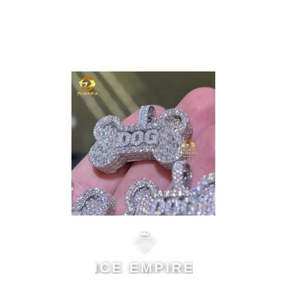 Iced Out Cross 925 Silver Moissanite Pendant