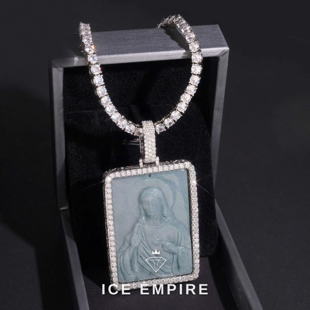 Iced Out Rose Gold Plated Moissanite Pendant