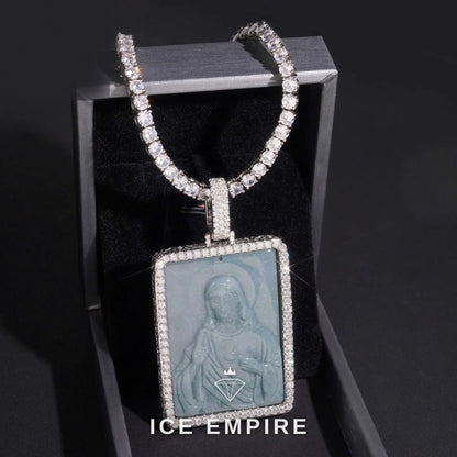Iced Out Rose Gold Plated Moissanite Pendant