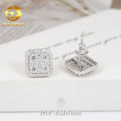 Iced Out Gold Plated Moissanite Earrings