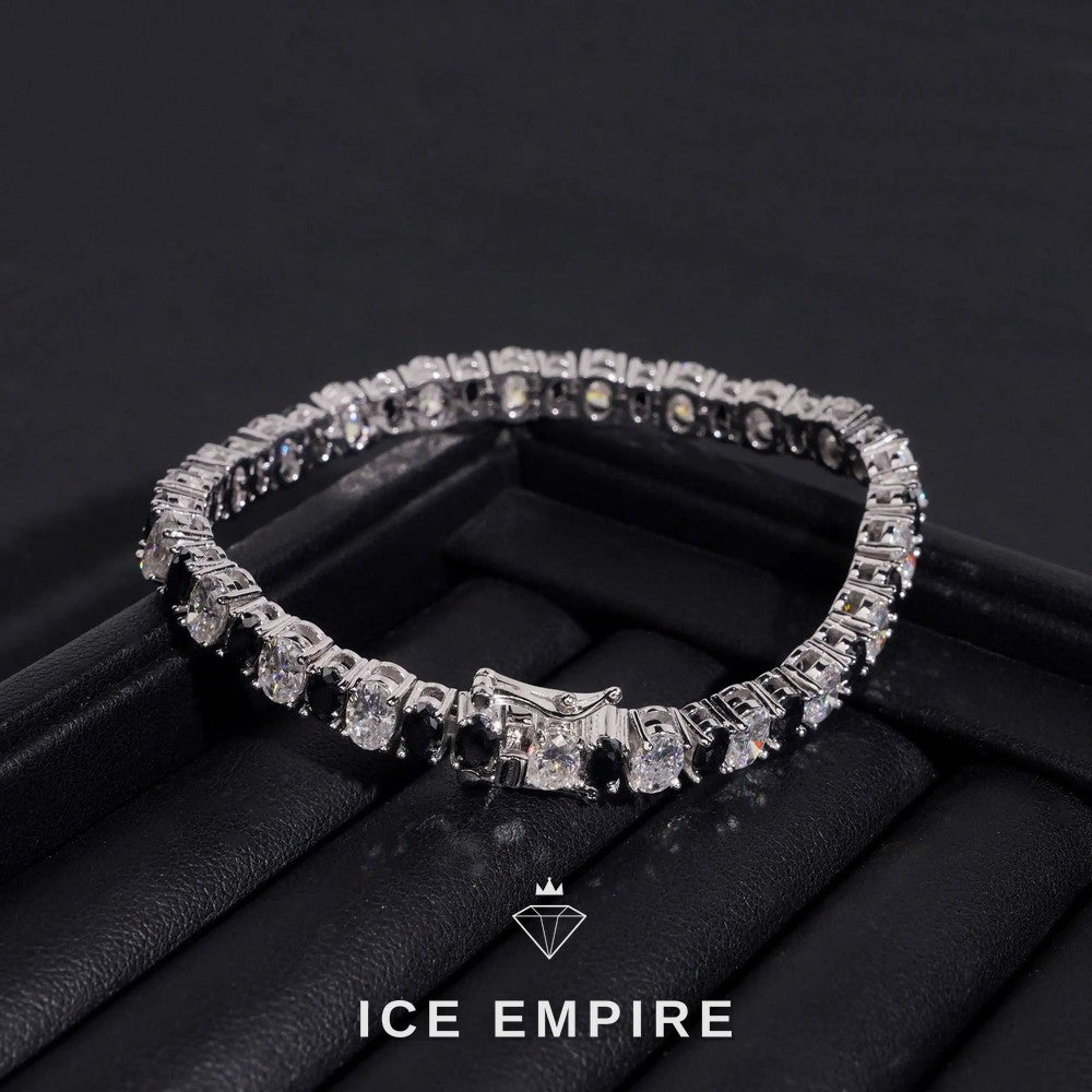 Iced Out 925 Silver Moissanite Tennis Chain