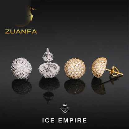 Iced Out 925 Silver Moissanite Earrings
