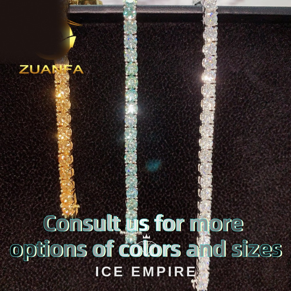 Iced Out Rose Gold Plated Moissanite Cuban Chain