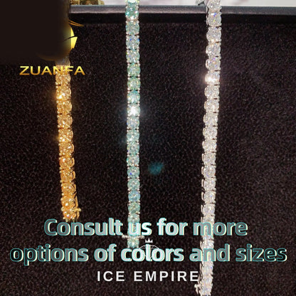 Iced Out Rose Gold Plated Moissanite Cuban Chain
