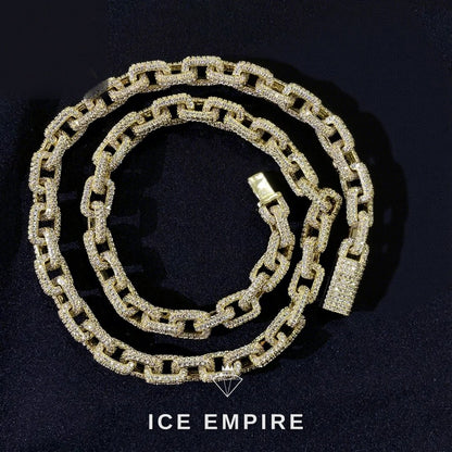 Iced Out 925 Silver Moissanite Cuban Chain
