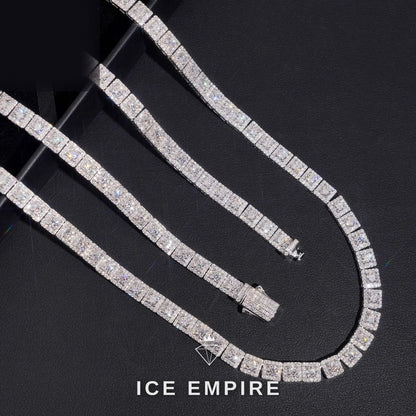 Iced Out 925 Silver Moissanite Tennis Chain