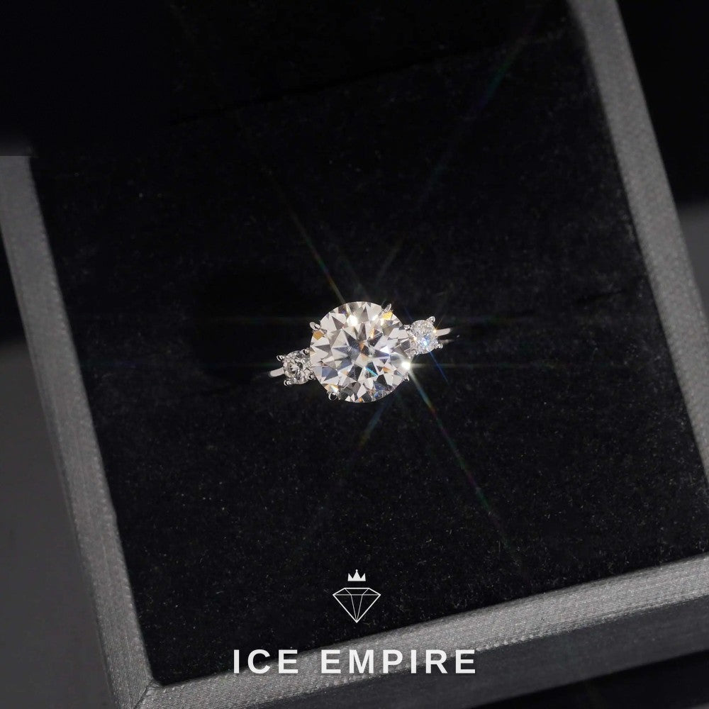 Iced Out Gold Plated Moissanite Wedding Band