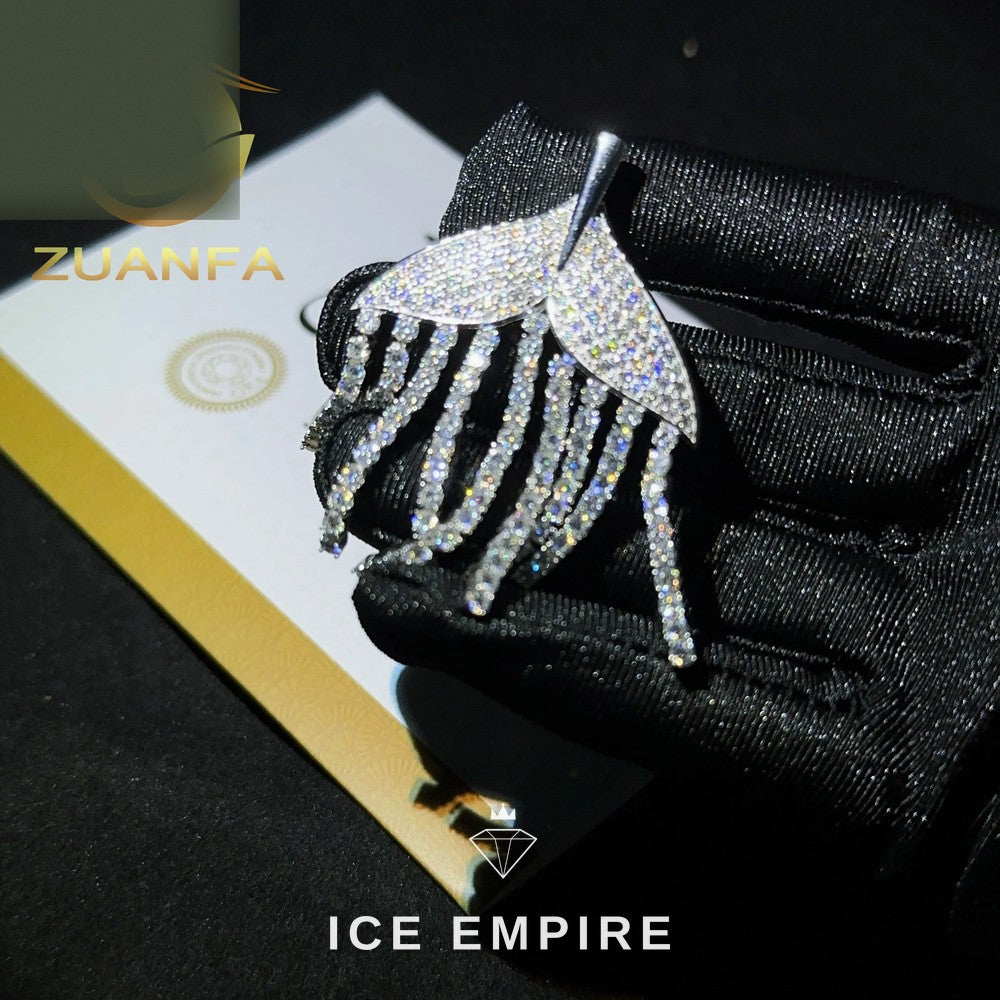 Iced Out Rose Gold Plated Pendant