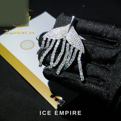 Iced Out Rose Gold Plated Pendant