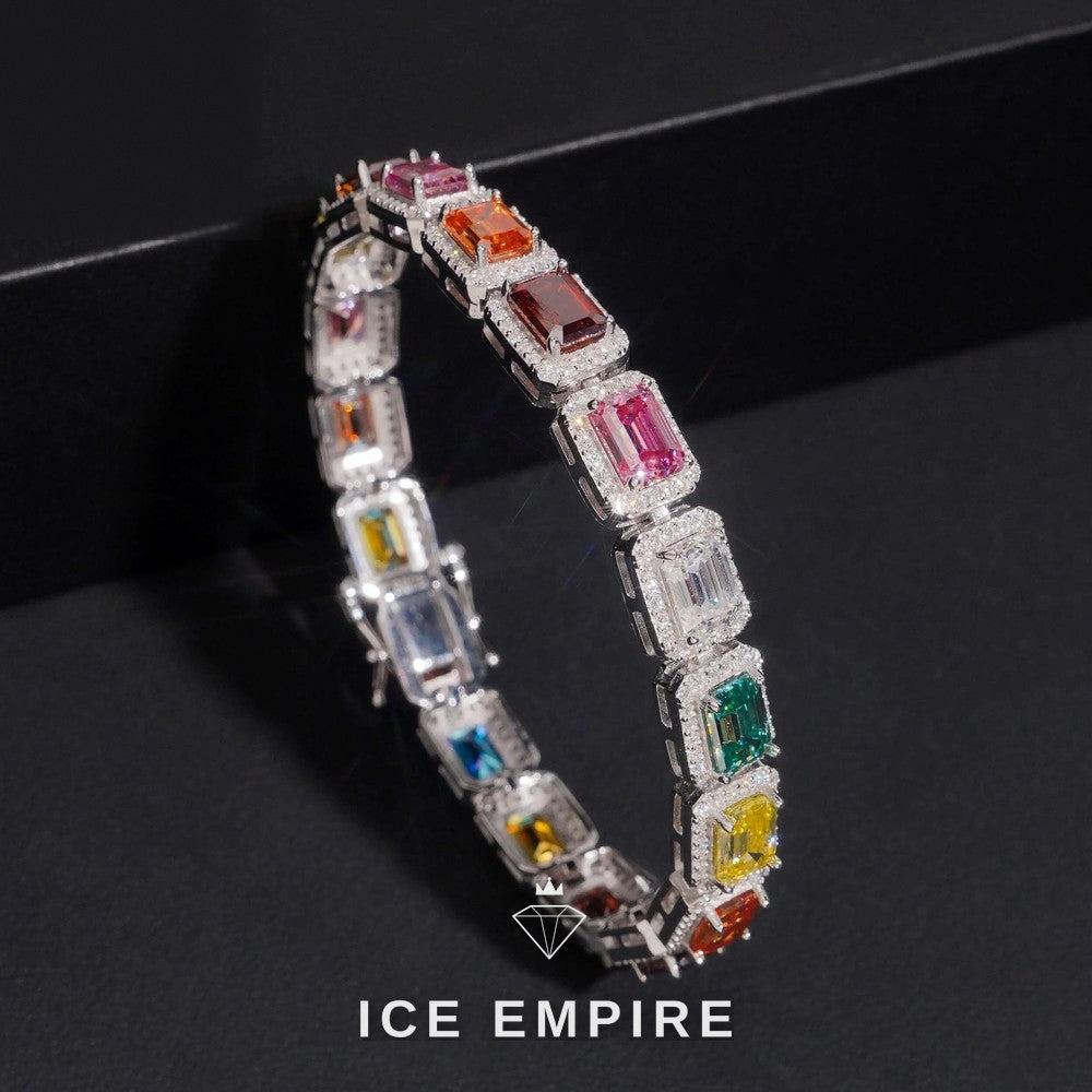 Iced Out Rose Gold Plated Moissanite Tennis Bracelet