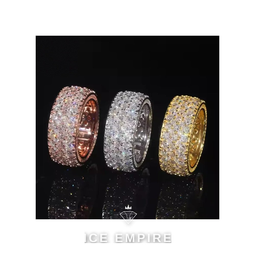 Iced Out 925 Silver Moissanite Ring