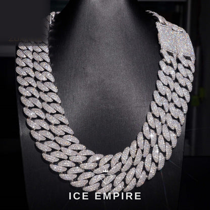 Iced Out Rose Gold Plated Moissanite Cuban Chain