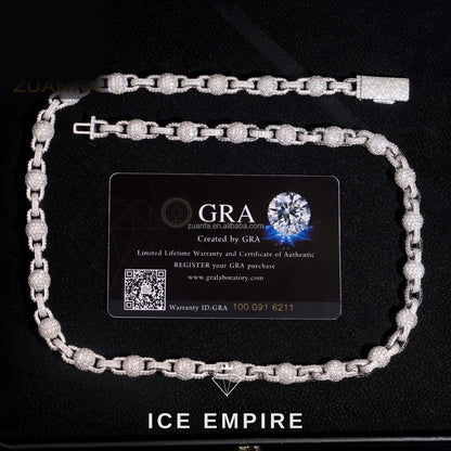 Iced Out 925 Silver Moissanite Chain