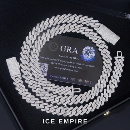 Iced Out Rose Gold Plated Moissanite Cuban Chain