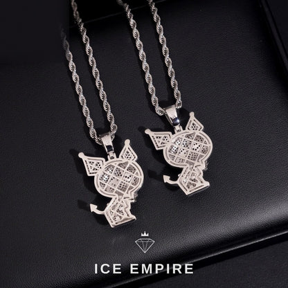 Iced Out Rose Gold Plated Moissanite Pendant