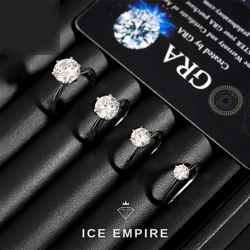 Iced Out 925 Silver Moissanite Wedding Band