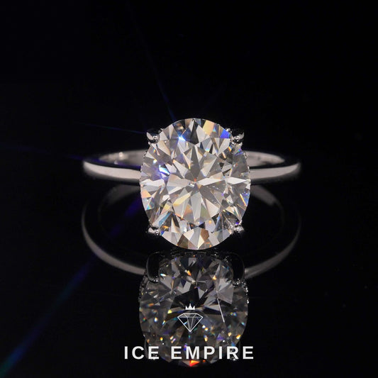 Iced Out 18K Gold Moissanite Wedding Band