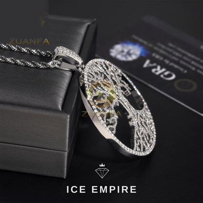 Iced Out Gold Plated Moissanite Pendant