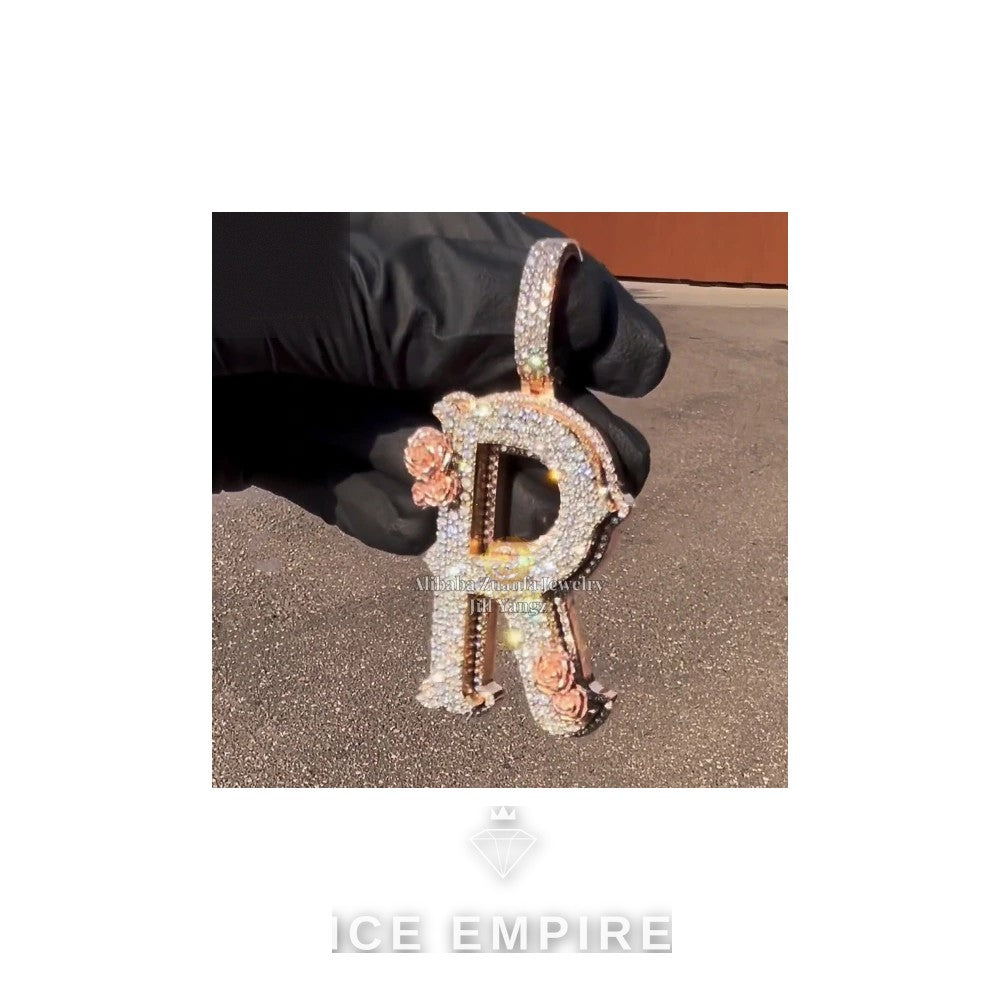 Iced Out Cross 925 Silver Pendant