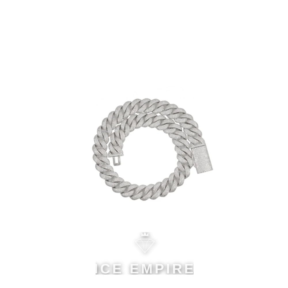 Iced Out Rose Gold Plated Moissanite Cuban Chain