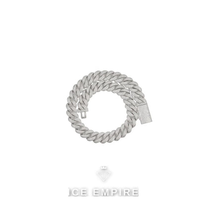 Iced Out Rose Gold Plated Moissanite Cuban Chain