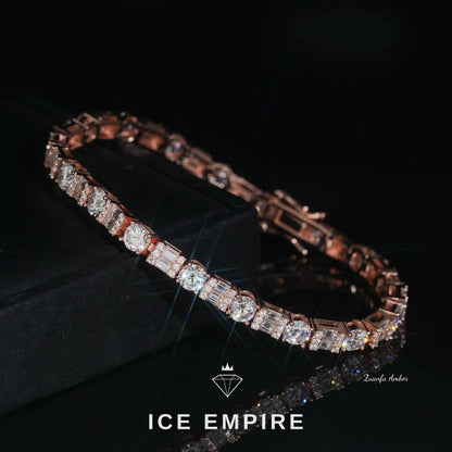 Iced Out 925 Silver Moissanite Tennis Chain