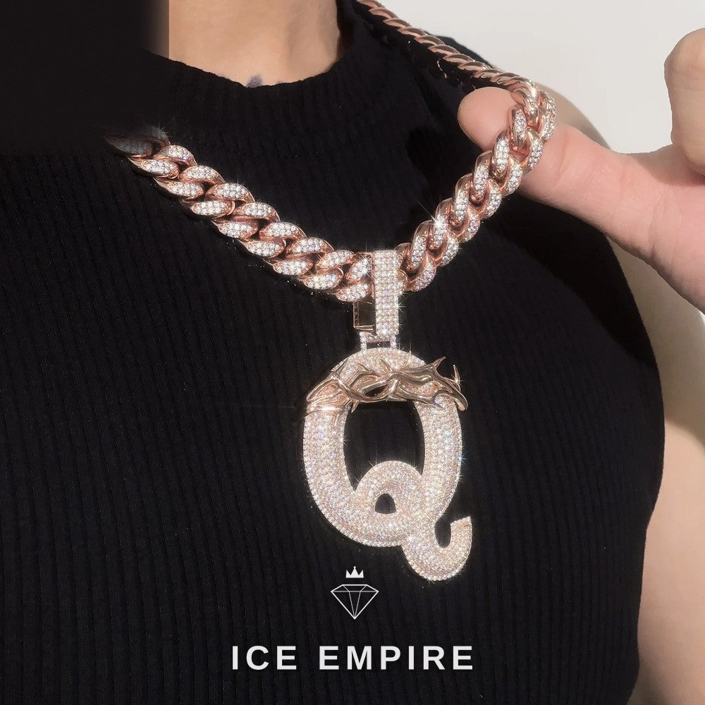 Iced Out Rose Gold Plated Pendant