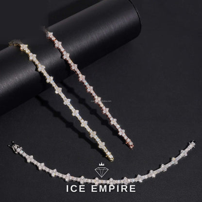 Iced Out 925 Silver Moissanite Tennis Chain