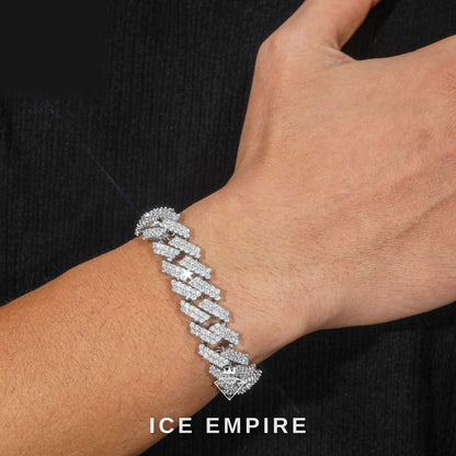 Iced Out Rose Gold Plated Moissanite Cuban Chain