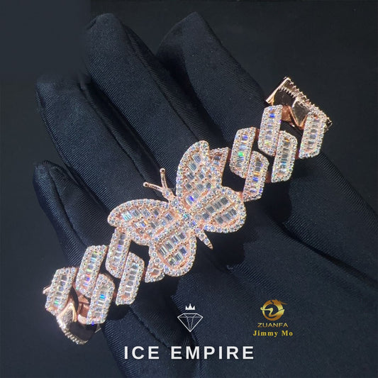 Iced Out Gold Plated Moissanite Cuban Chain