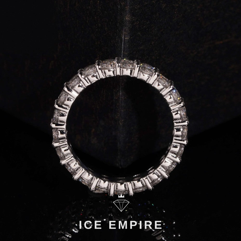 Iced Out 925 Silver Lab Grown Diamond Ring