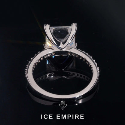 Iced Out Rose Gold Plated Moissanite Wedding Band