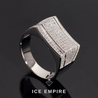 Iced Out 925 Silver Moissanite Ring