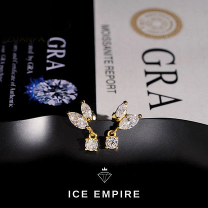Iced Out 925 Silver Moissanite Earrings